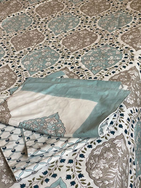 Premium Handblock printed Cotton Bedsheet -Super King Size