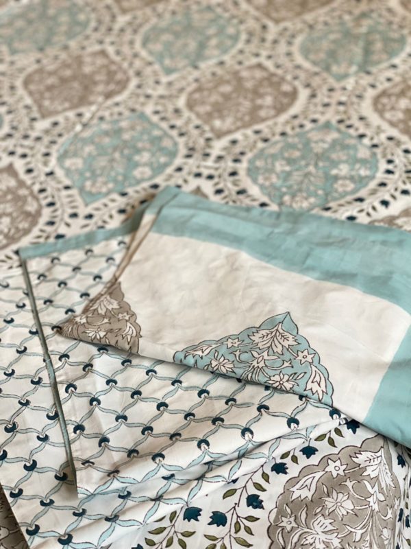 Premium Handblock printed Cotton Bedsheet -Super King Size