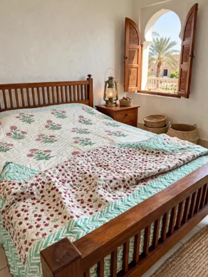 Smooth quilt bedroom