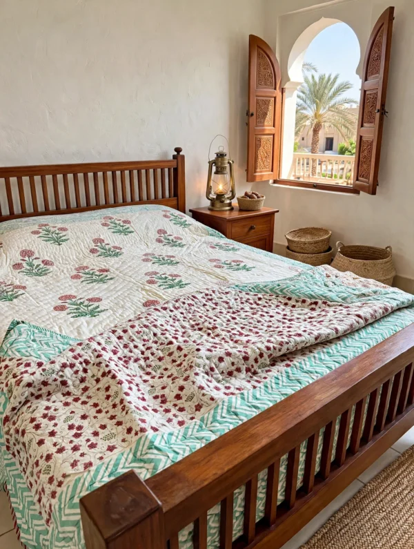 Smooth quilt bedroom